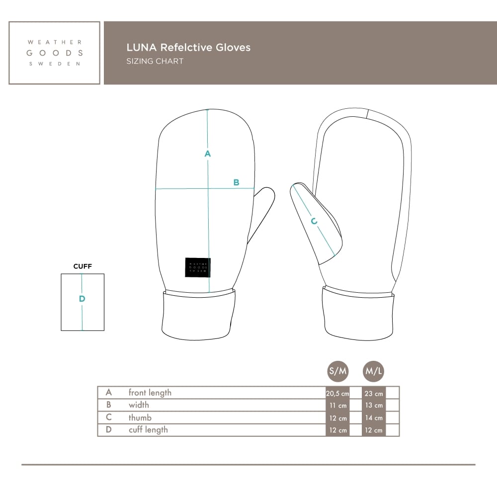 Weathergoods Sweds Weathergooods Sverige Reflekterende Wanten Silver M L