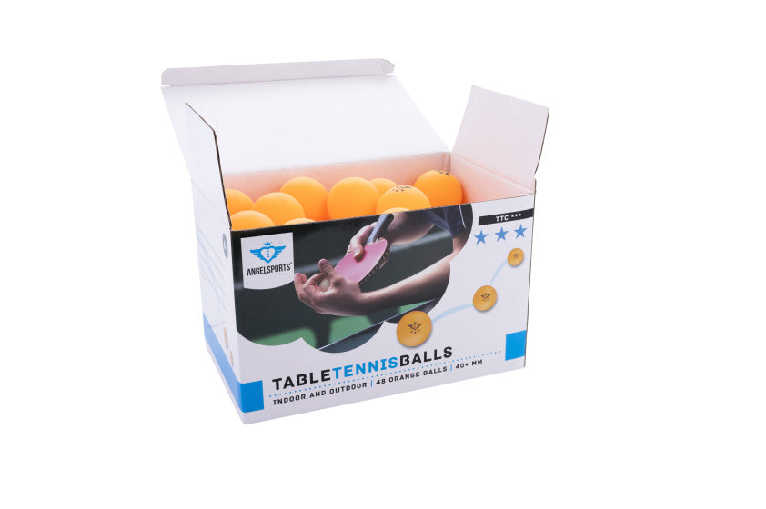 Angel Sports TT Balls 3 -stjernet konkurrence 40 mm 48 stykker orange