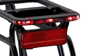 Rør tubus e-cykel baglys 5-LEDS 12 volt til montering af bagageholder