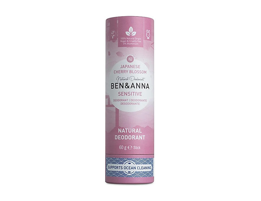 Ben Anna Deodorant i Papertube Sensitive Cherry Blossom 60 gram