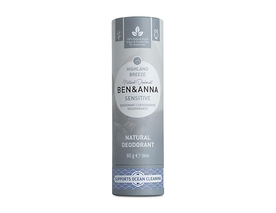 Ben Anna Deodorant i Papertube Sensitive Highland Breeze 60 gram
