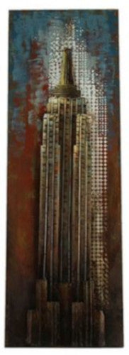 Hi-Point Empire State Retraw Maleri 120 cm nikkelbrun