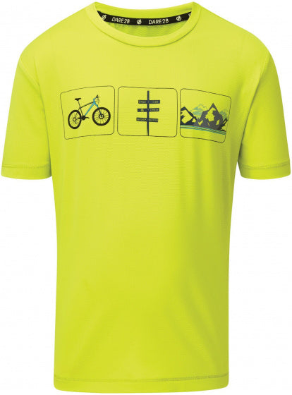 Tør 2B T-shirt Retfuld junior polyester kalkstørrelse 140