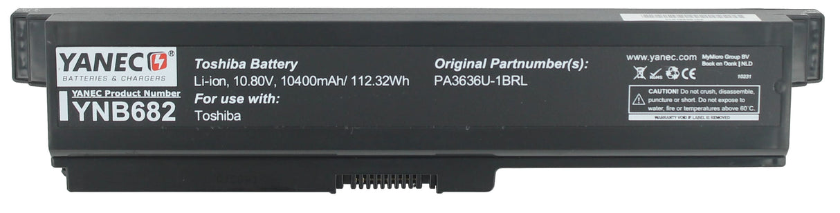 Yanec bærbar batteri udvidet 10400mAh