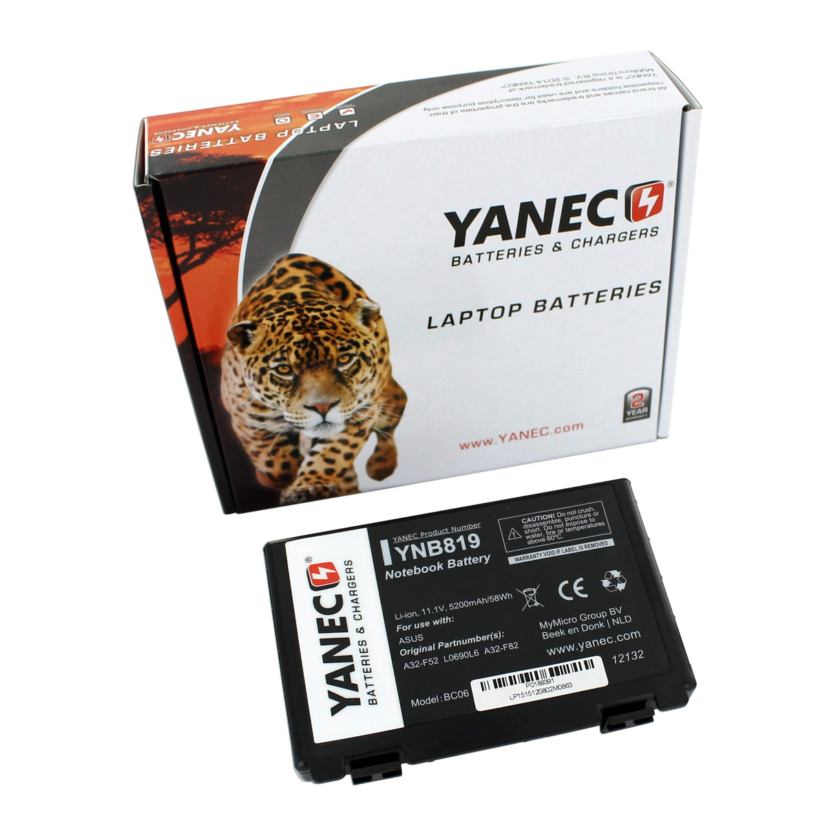 Yanec bærbar batteri 5200mAh