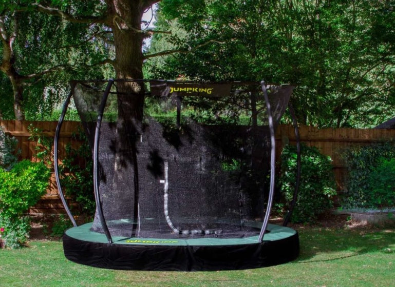 Jumpking Inground Deluxe Trampoline 366 cm sort grøn