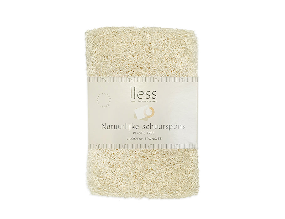 Lless naturlig skurende svamp loofah 2 stykker