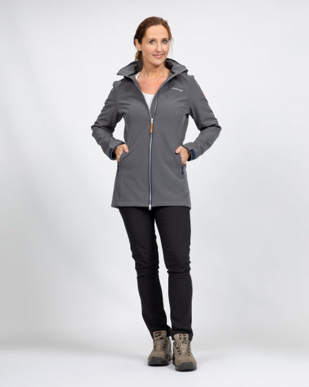 Life Line Kya Softshell Parka Ladies Dark Gray Størrelse 3xl