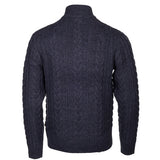 Life Line Marcel Sweater Knit Half Zip Herre mørkeblå størrelse L