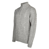 Life Line Marcel Sweater Knit Half Zip Men Light Gray Størrelse L
