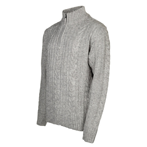 Life Line Marcel Sweater Knit Half Zip Men Light Gray Størrelse 4xl