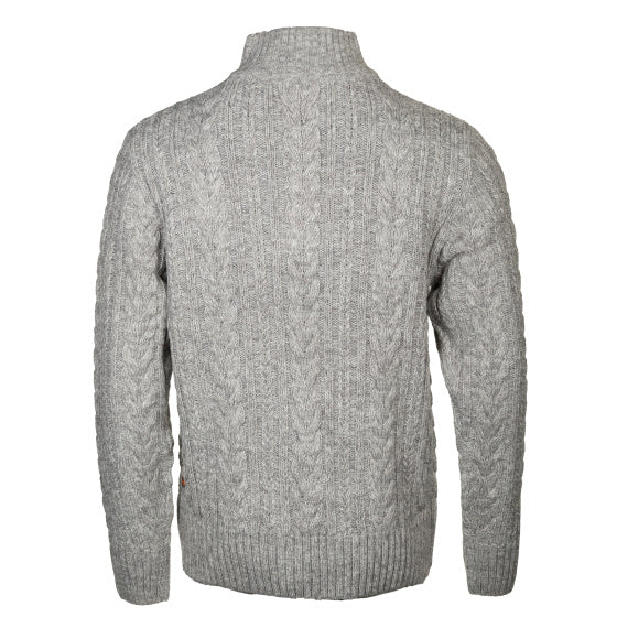 Life Line Marcel Sweater Knit Half Zip Men Light Gray Størrelse L