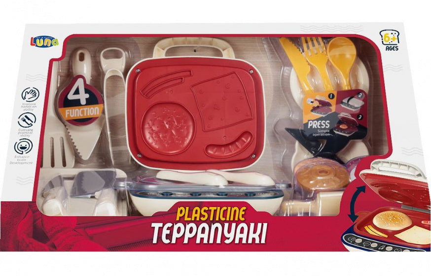 Luna Teppanyaki Play Set Junior 20-Piece White Red