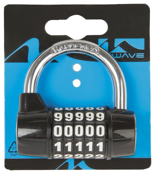 M-bølge PD 5 nummer hangslot 62 mm sort