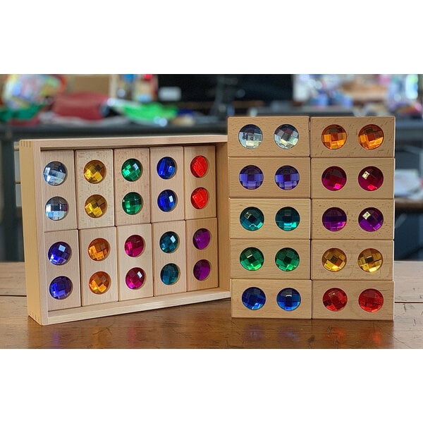Papoose legetøj papoose legetøj dobbelt perle blokke 20 pc