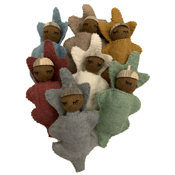 Papoose legetøj papoose legetøj jord acorn babyer 7 pc