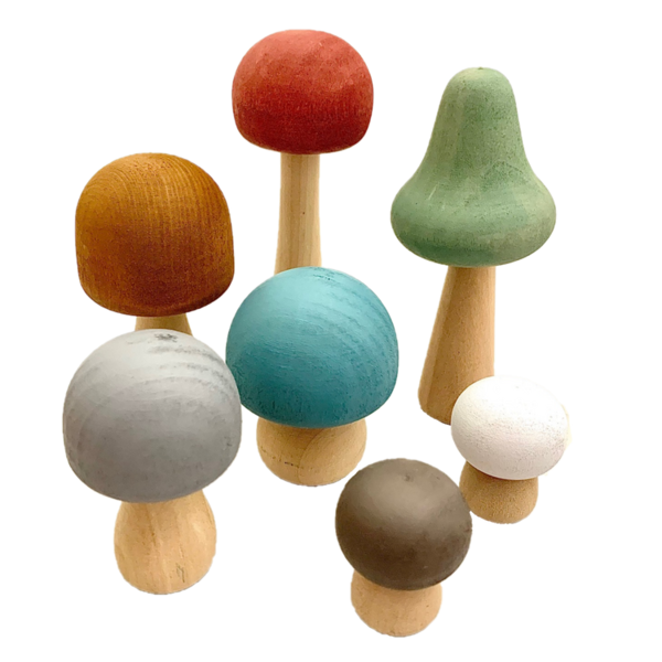 Papoose legetøj papoose legetøj jordsvampe 7 pc