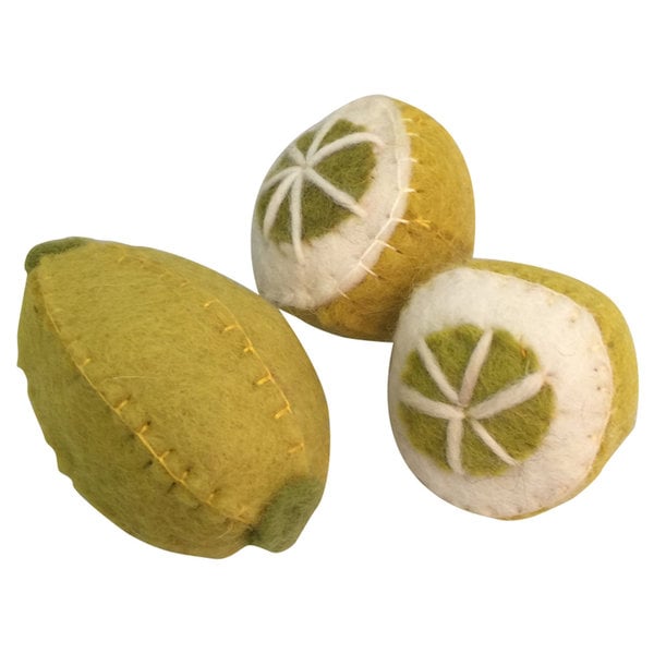 Papoose legetøj papoose legetøj frugt citron 3pc