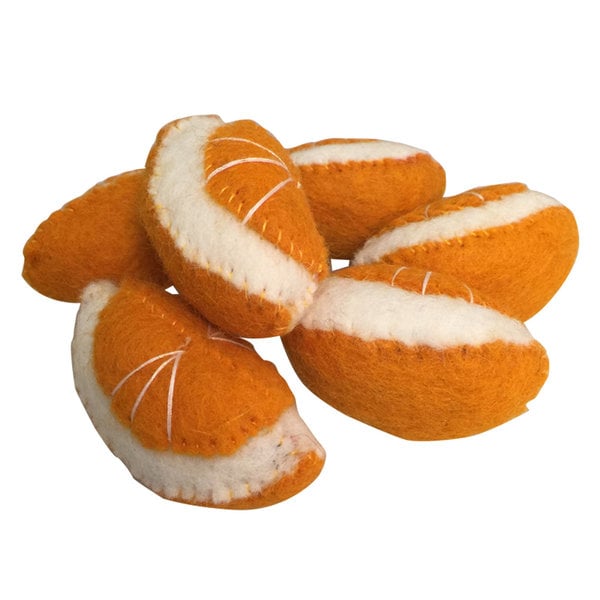 Papoose legetøj papoose legetøj frugt orange 6pc
