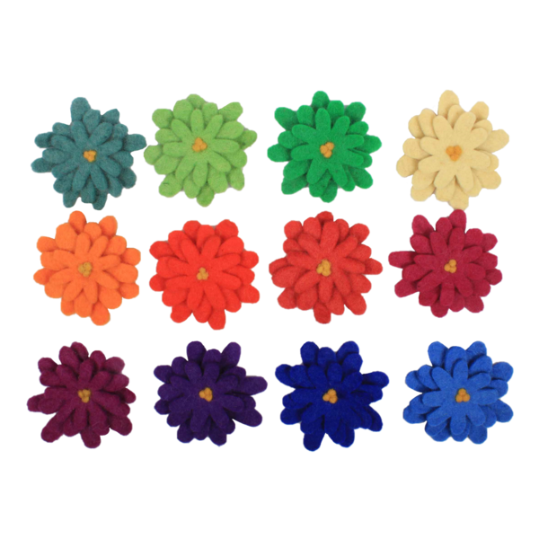 Papoose legetøj papoose legetøj goethe aster blomster 12 pc