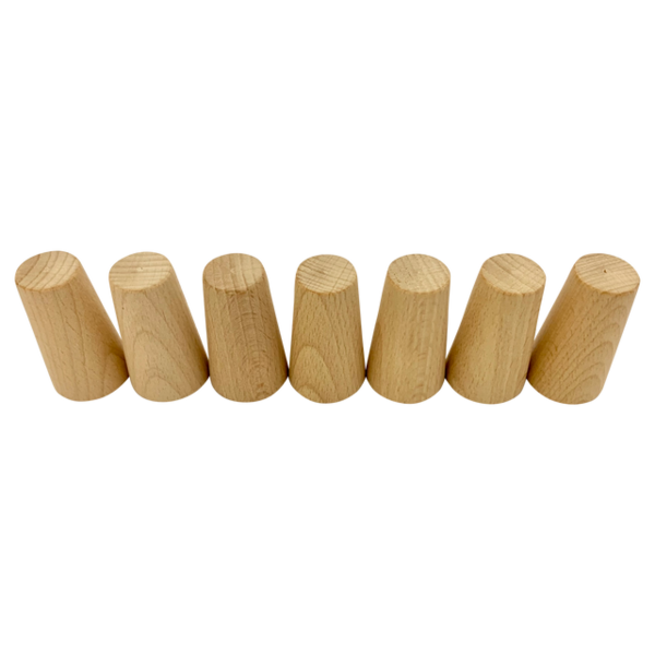 Papoose legetøj papoose legetøj mini naturlige kegler 7 pc