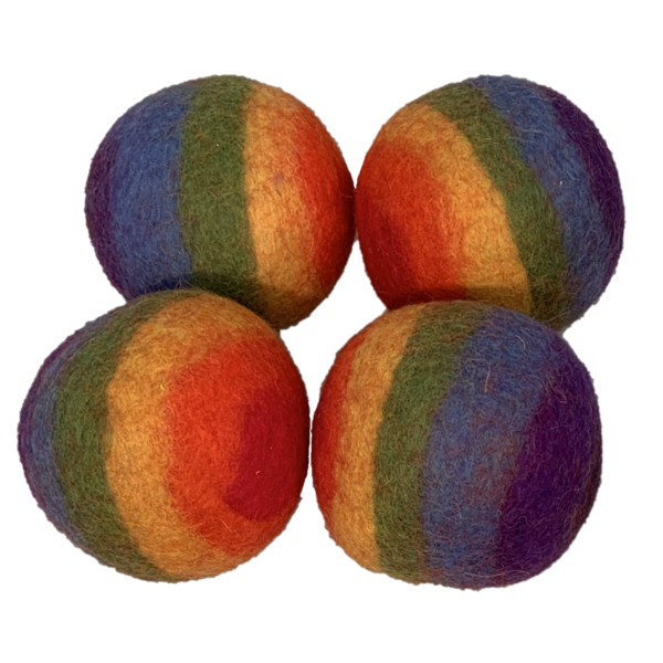 Papoose Toys Papoose Toys Rainbow Ball 7,5 cm 4 stykker