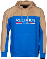 Rucanor Trevor Sweater Hoodie Heren Blauw Beige Maat L