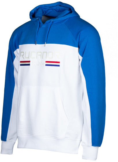 Rucanor Trevor Sweater Hoodie Men Blue White Størrelse XL