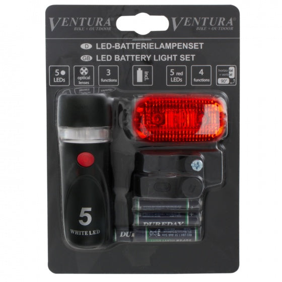 Ventura Lighting Set LED -batterier sort
