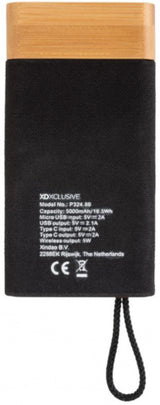 XD XCLUSIVE POWERBANK BAMBOO X 5000 MAH BAMBOO SVART NATURLIG