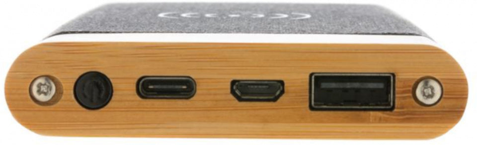 XD XCLUSIVE POWERBANK BAMBOO X 5000 MAH BAMBOO SVART NATURLIG