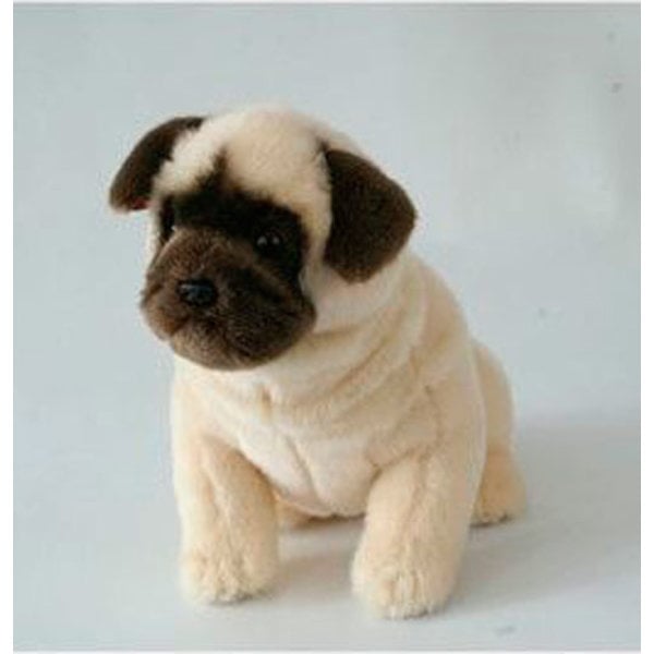 Siddende mops 22 cm